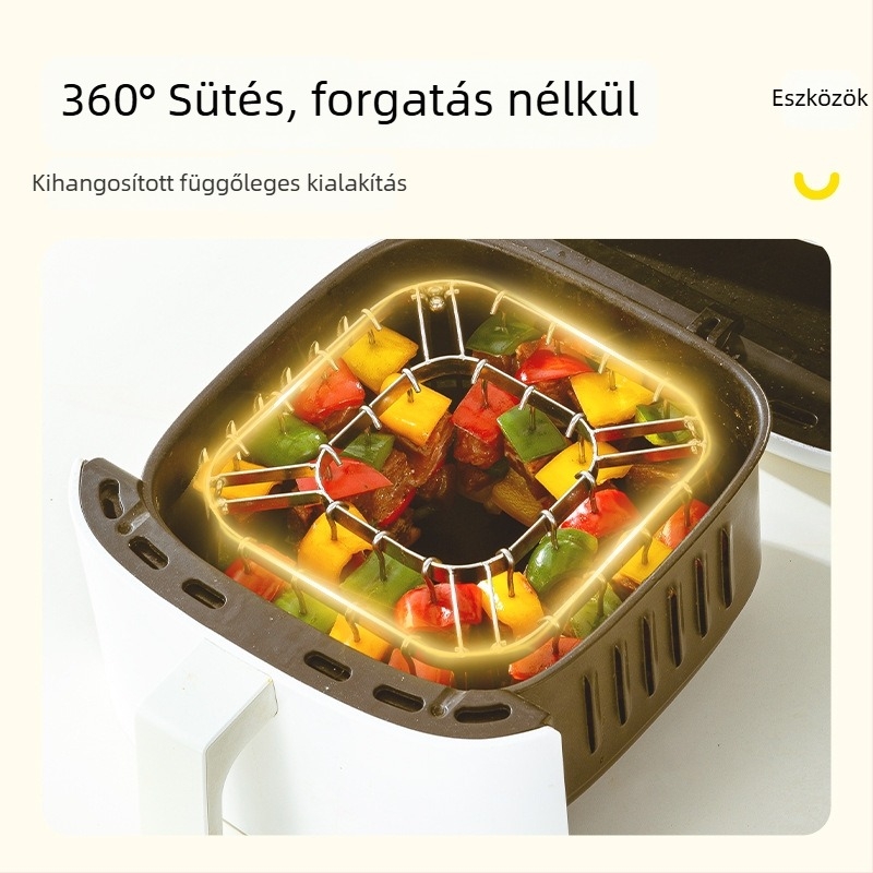 304 rozsdamentes acél légsütő grillsín húsokhoz és nyársakhoz