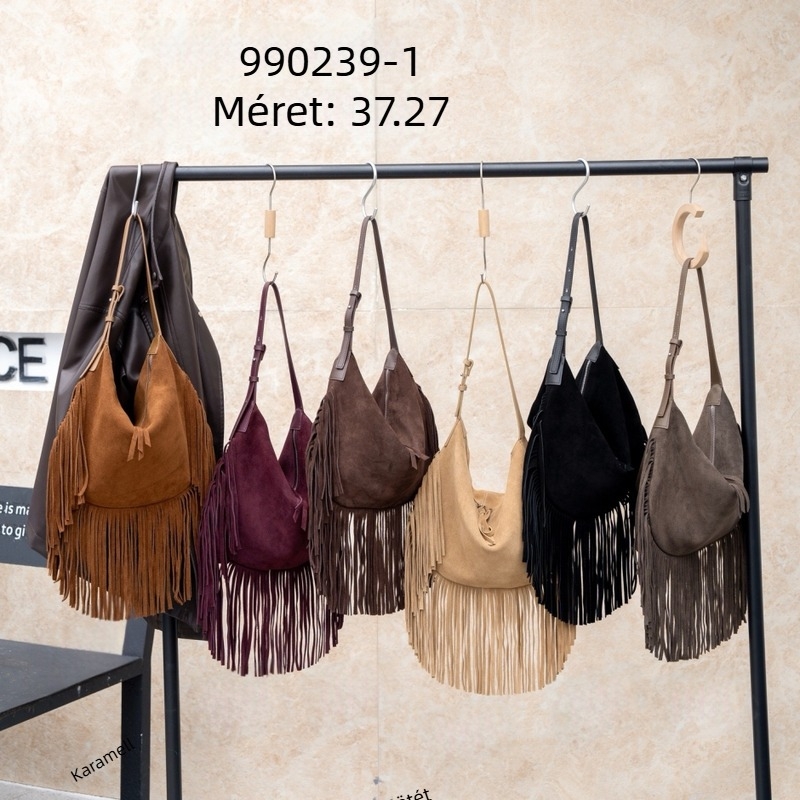 Niche tervezésű táskák: 2025 nyár, női retro bojtos crossbody tote valódi bőrből