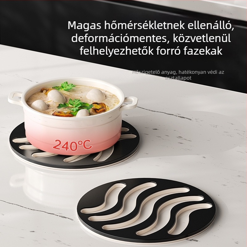 Szilikon konyhai hőszigetelő alátét, tányérok, bögrék és edények alátámasztására, égési védelem, csúszásmentes, otthoni használatra