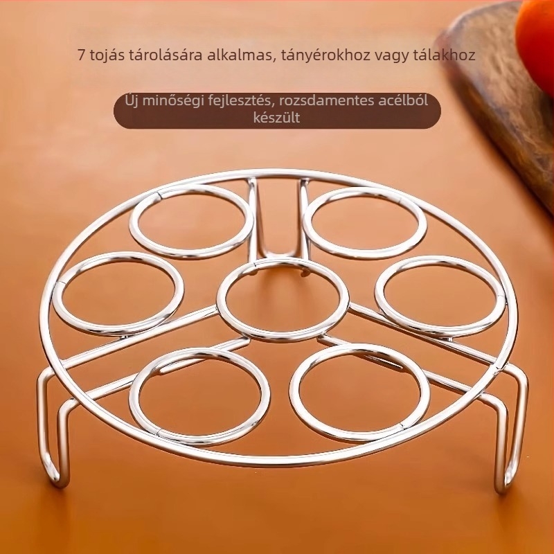 Rozsdamentes acél gőzölő állvány, megerősített kivitel, otthoni használatra, állítható magasságú gőzölő rács tojásokhoz és rizshez, hőszigetelt