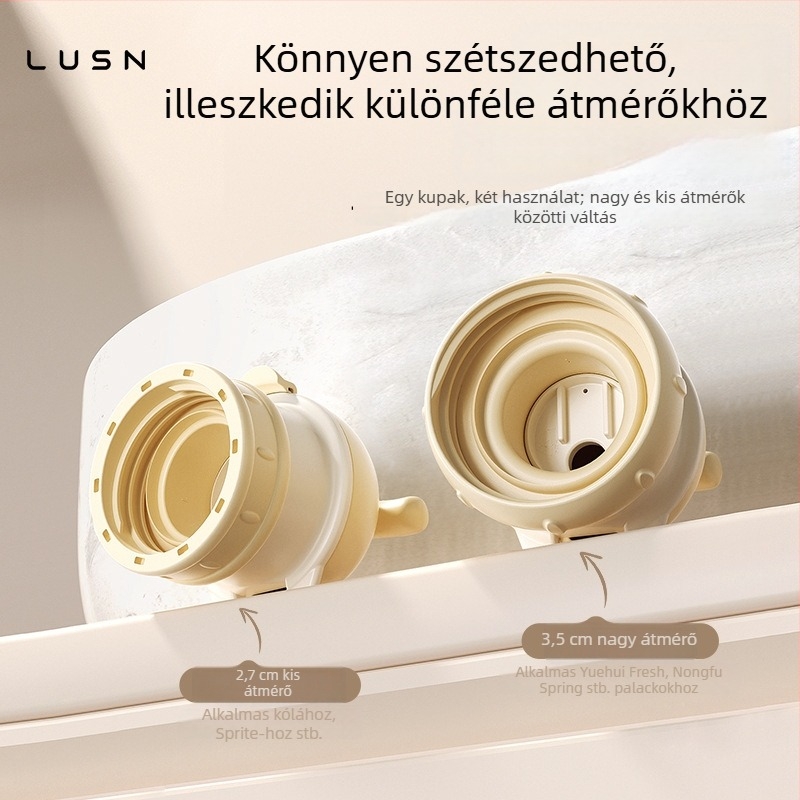 Gyerekeknek szánt szívószálfedél-adapter ásványvízhez, megakadályozza a fulladást, hordozható ivófedél