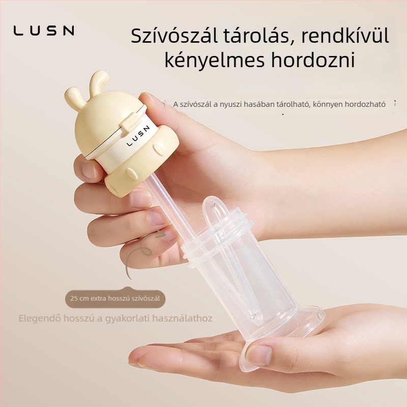 Gyerekeknek szánt szívószálfedél-adapter ásványvízhez, megakadályozza a fulladást, hordozható ivófedél