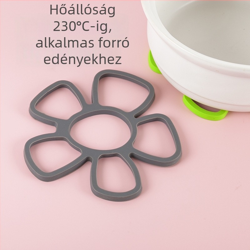 Élelmiszer-minőségű szilikon asztali alátét, magas hőállóság, vastagított fazék- és pohár alátét, hőszigetelő asztali matrac