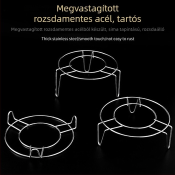 Rozsdamentes acél párolóállvány otthoni konyhához, háromlábú pároló háló kenyérfélék párolásához, multifunkcionális pulttartó edényekhez és tároláshoz