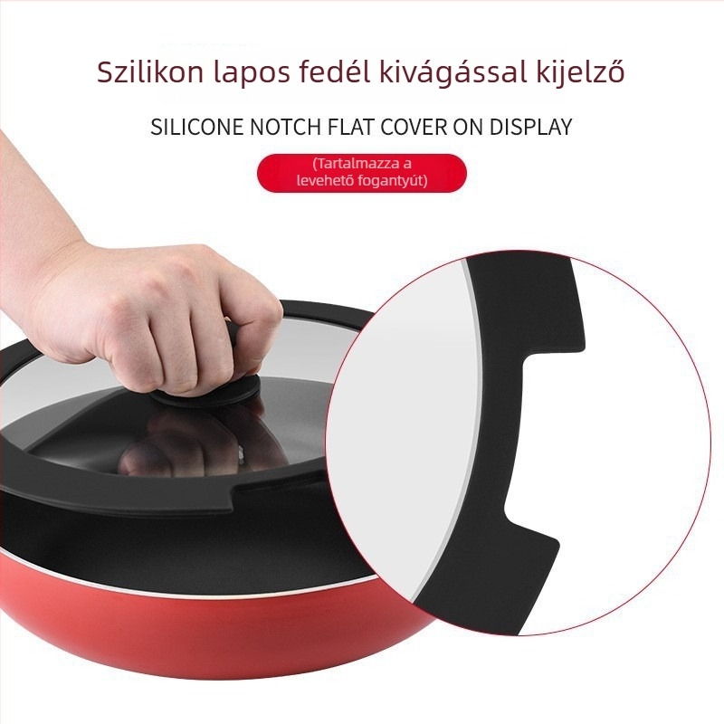 Többfunkciós szilikon fazékfedő edzett üveggel, hőálló, universális méret, ideális levesekhez, pároláshoz és sütéshez.