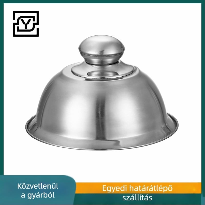 6,4 hüvelykes rozsdamentes acél burgerfedél, nyugati stílusú steak Teppanyaki fedél, élelmiszerbiztonságos kupola alakú fedő