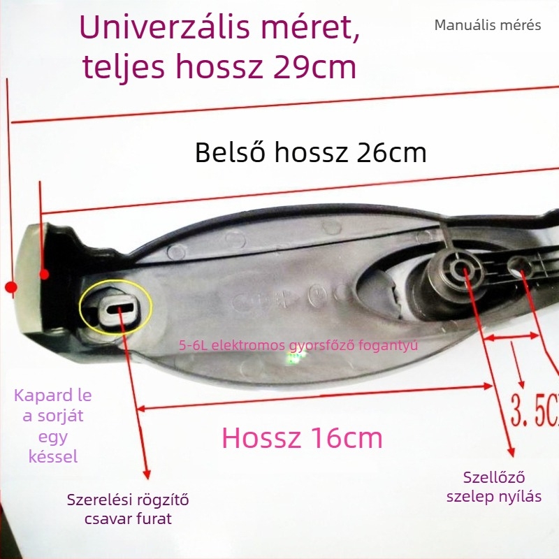 Műanyag fedélfogantyú elektromos nyomású edényhez – univerzális, eredeti tartozék