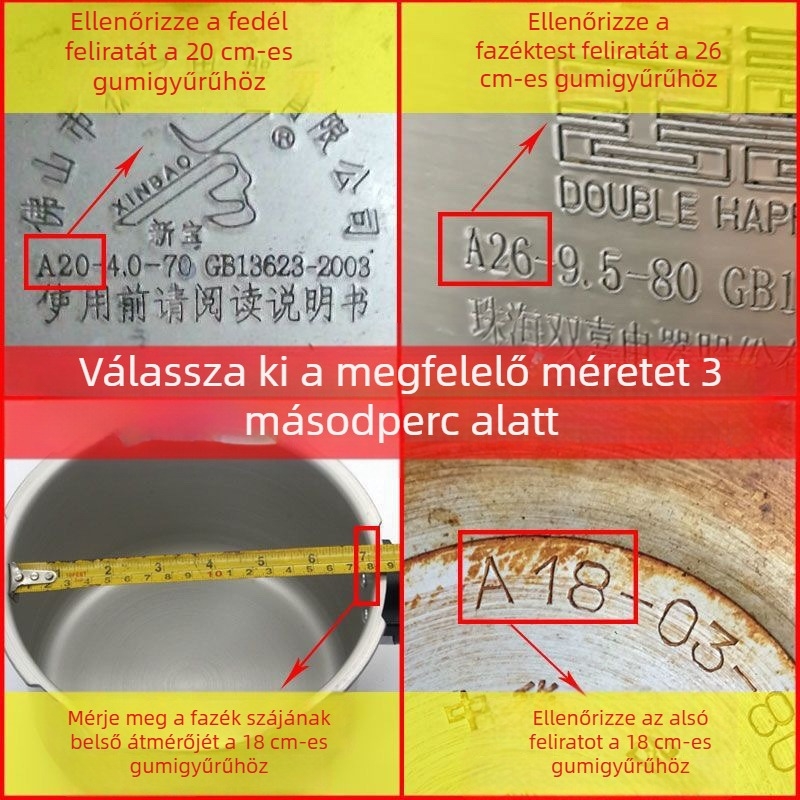 Red Double Happiness tömítésgyűrű nyomásfőzőhöz, klasszikus modell