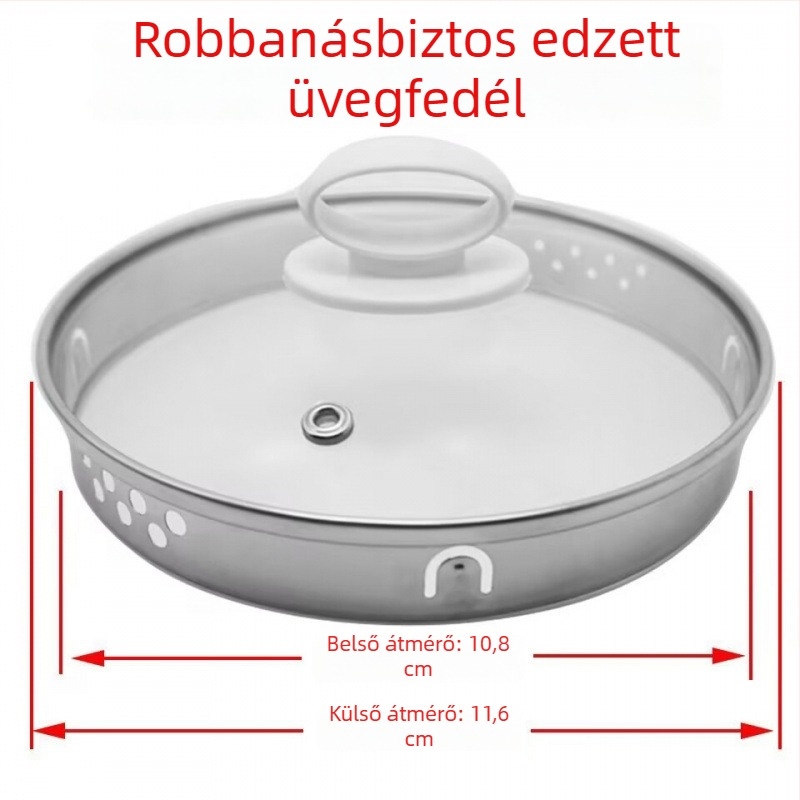 Egészséges teáskanna fedél, edzett üveg, szűrőfedél, hőmérsékletmegőrző fedél, univerzális teáskanna fedél