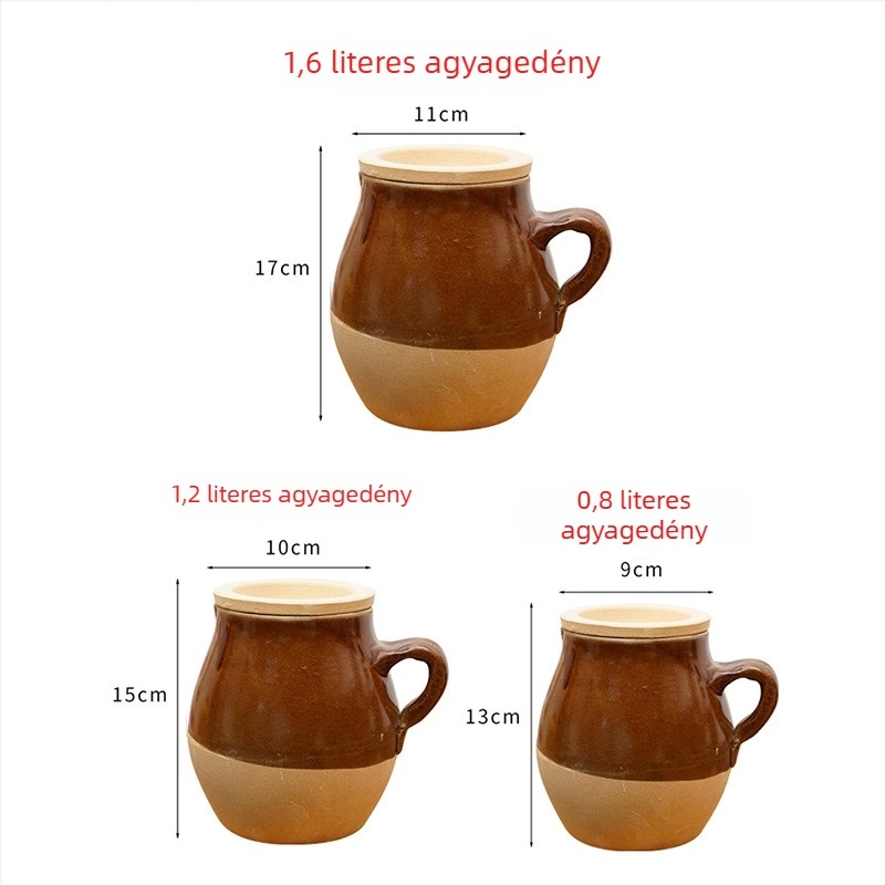 Ősi agyagból készült edény teához, tejhez és leveshez