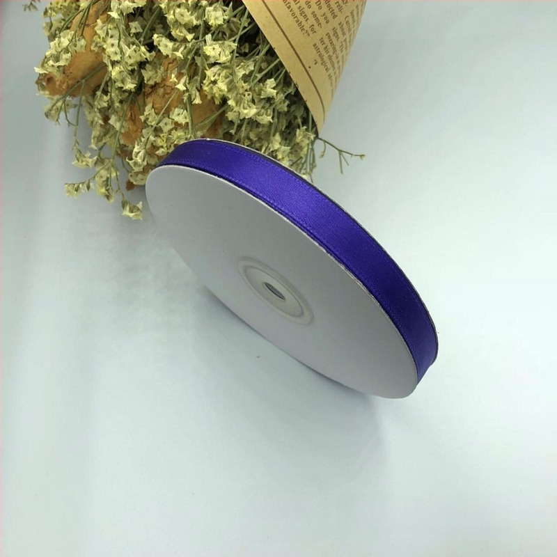 1 cm szélességű poliészter szatén szalag, csokrokhoz, ajándékcsomagoláshoz, DIY hajdíszekhez és virágdíszítéshez