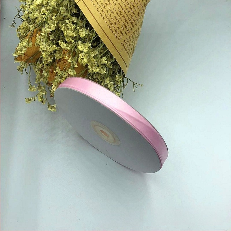 1 cm szélességű poliészter szatén szalag, csokrokhoz, ajándékcsomagoláshoz, DIY hajdíszekhez és virágdíszítéshez