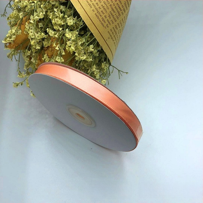 1 cm szélességű poliészter szatén szalag, csokrokhoz, ajándékcsomagoláshoz, DIY hajdíszekhez és virágdíszítéshez