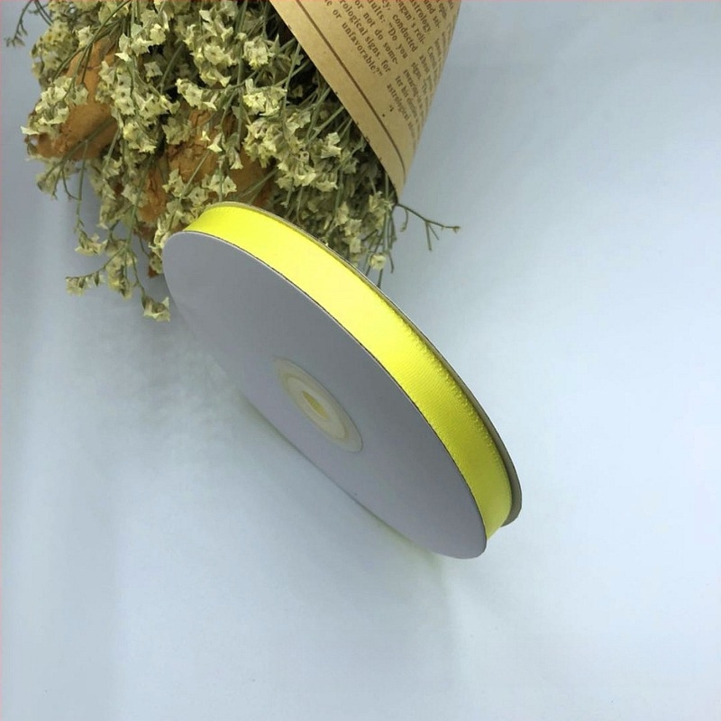 1 cm szélességű poliészter szatén szalag, csokrokhoz, ajándékcsomagoláshoz, DIY hajdíszekhez és virágdíszítéshez