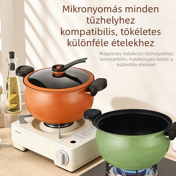 Tapadásmentes mikronyomásos főzőedény, nagy kapacitású leveses edény, otthoni használatra, többfunkciós tök főzőedény