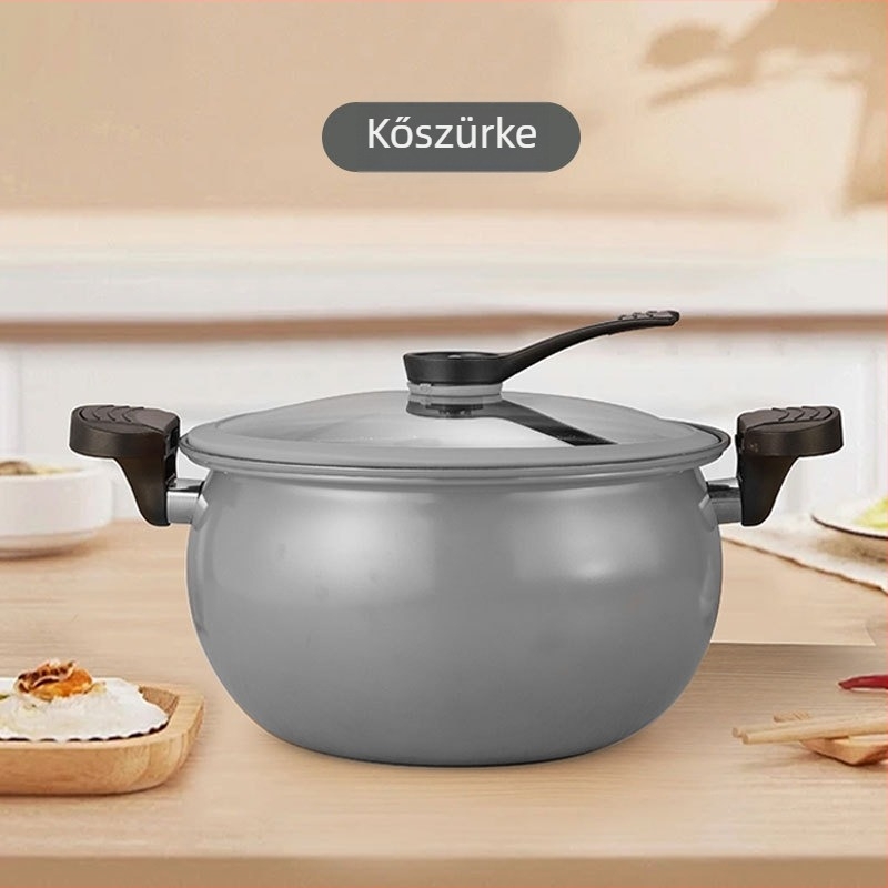 Tapadásmentes mikronyomásos főzőedény, nagy kapacitású leveses edény, otthoni használatra, többfunkciós tök főzőedény