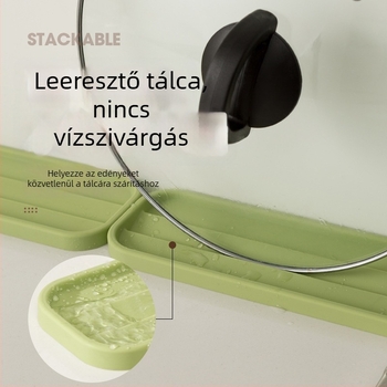 Szilikon konyhai fedőkhöz tároló matrac – csúszásmentes, hőszigetelő felület fedők, vágódeszkák és szárítás