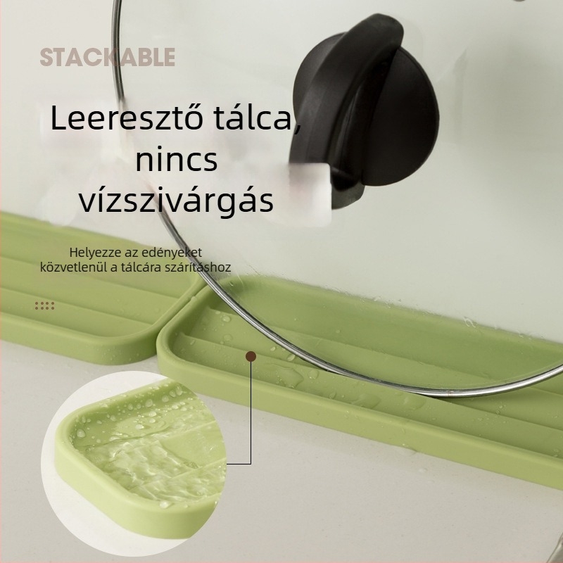 Szilikon konyhai fedőkhöz tároló matrac – csúszásmentes, hőszigetelő felület fedők, vágódeszkák és szárítás