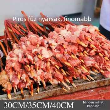 Vörös nyárfa grillszúrók, környezetbarát, kempingezésre és étkezéshez, prémium