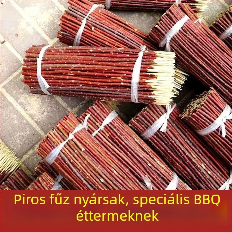 Vörös nyárfa grillszúrók, környezetbarát, kempingezésre és étkezéshez, prémium