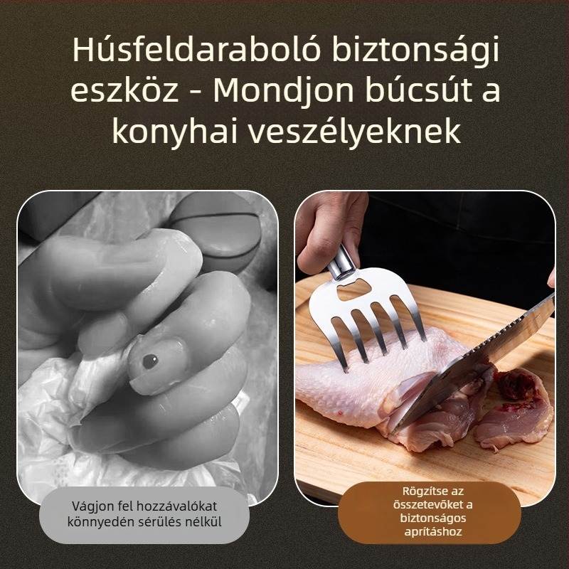 Rozsdamentes acél medve mancs húsfelosztó grillhez és a konyhához