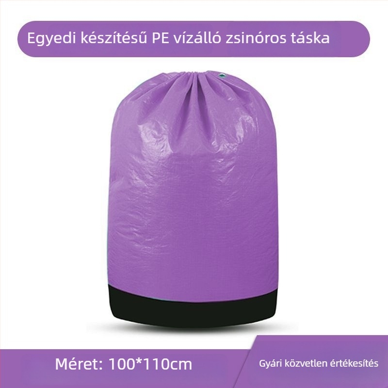 Vízálló, kopásálló, nagy kapacitású polietilén expressz csomagoló táska