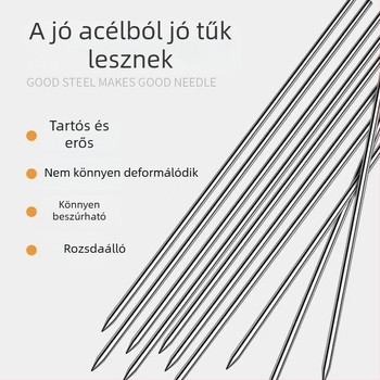 Rozsdamentes acél grillnyársak – lapos és kör alakú nyársak, megerősített készlet kültéri báránynyársakhoz