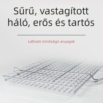 Hordozható elektroplattált grillklipsz 430 rozsdamentes acélból, halakhoz, zöldségekhez és hamburgerekhez
