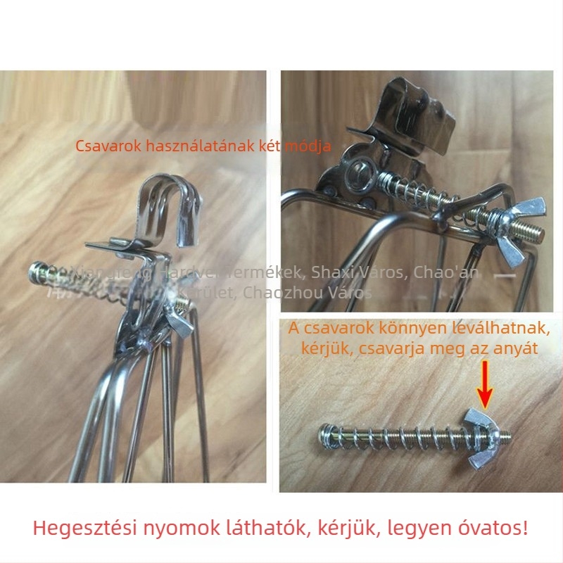 Rozsdamentes acélból készült extránagy kacsacsipesz roston sütéshez csavarokkal