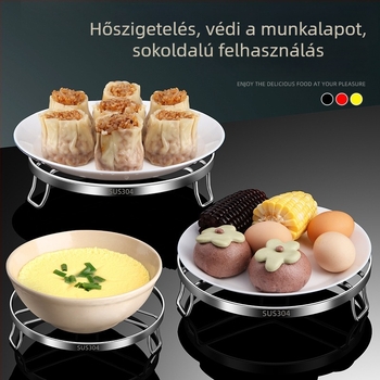 304 rozsdamentes acél univerzális pároló rács háztartási használatra, pároló állvány, zöldségek párolására szolgáló rács, pároló lemez