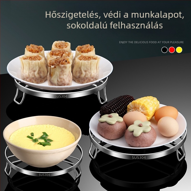 304 rozsdamentes acél univerzális pároló rács háztartási használatra, pároló állvány, zöldségek párolására szolgáló rács, pároló lemez