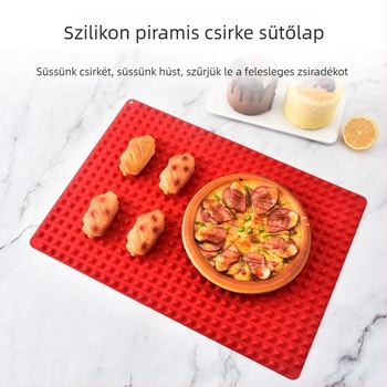 Piramidális szilikon sütőmat – sokoldalú szilikon sütő- és grillpad mikrohullámú sütőhöz
