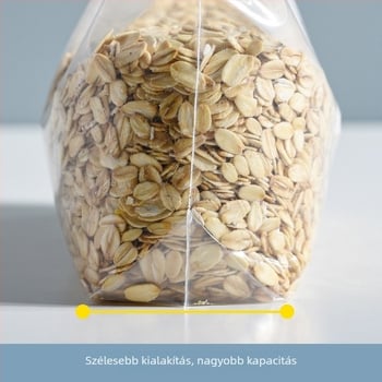 Élelmiszer-minőségű, vastag fagyasztós zacskó csúszózáras, zárható és újrahasználható
