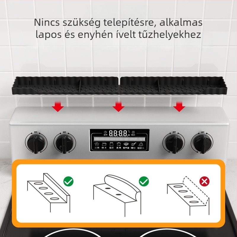 Szilikon alátét a főzőfelülethez és fűszerrács, konyhai fűszertároló mágneses sütőhöz