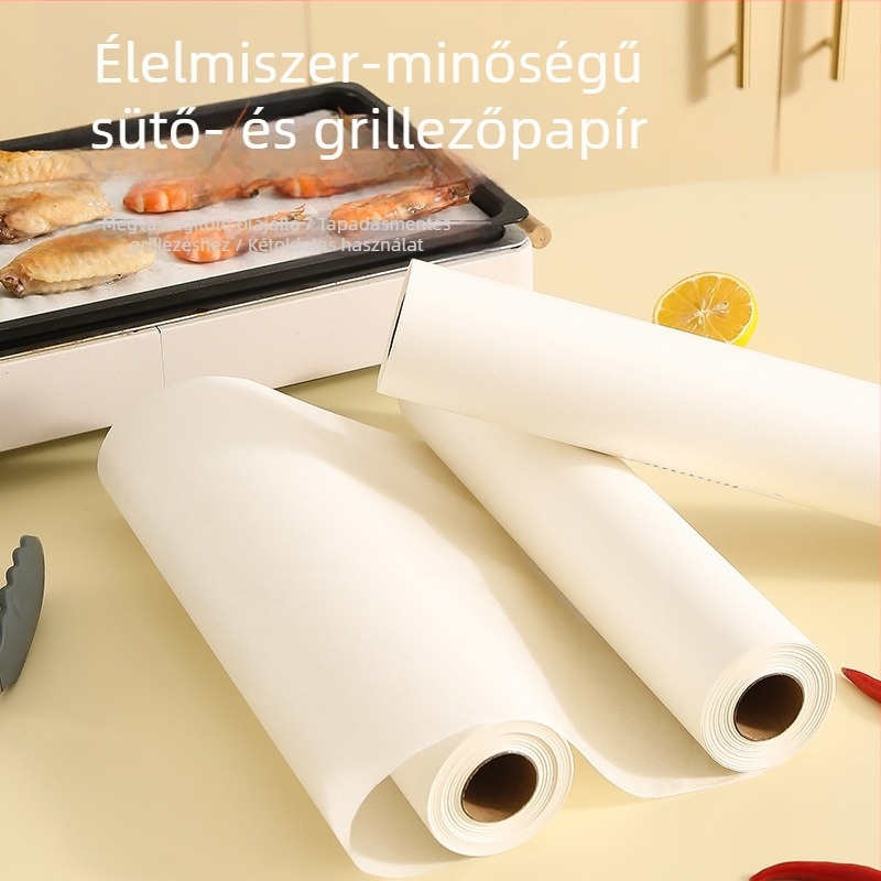 Szilikonos bevonat sütőpapír tepsikhez és grillhez, olajat felszívó papír