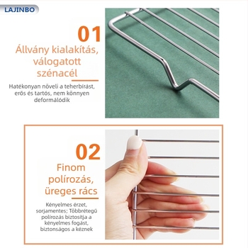 Egyszer használatos négyzet alakú grillrács lábakkal, hordozható, vastagított acélszerkezetből
