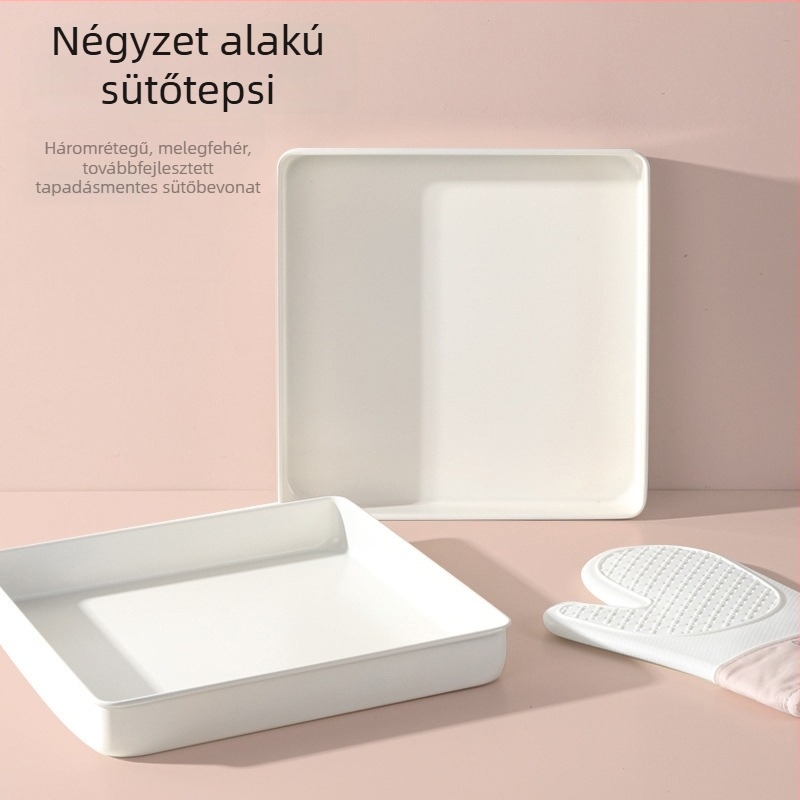 Négyzet alakú tortaforma 28×28 cm, tapadásmentes, sütőbe való, szénacélból készült