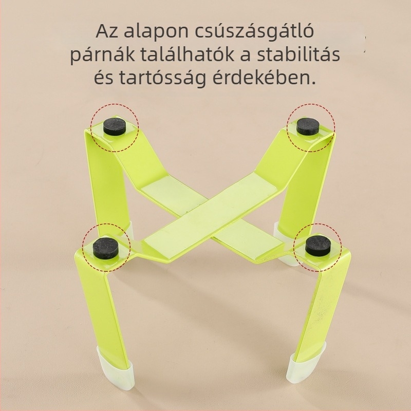Rozsdamentes acélból készült háromlábú macska tál nyakvédővel