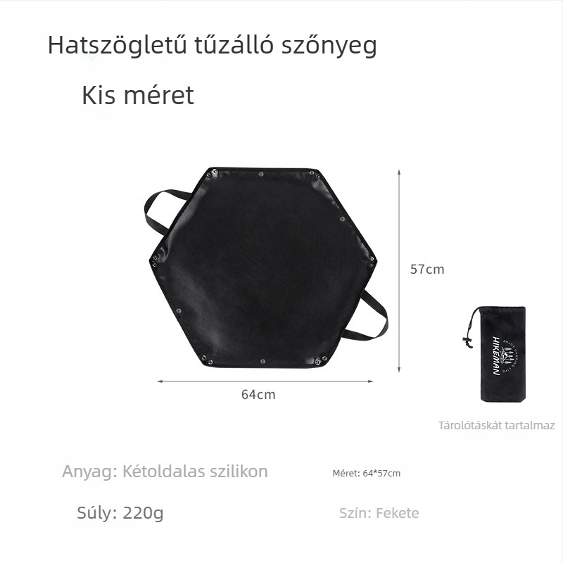 Szilikon tűzálló kemping matrac, magas hőmérséklet-ellenálló, kültéri főzéshez és piknikhez