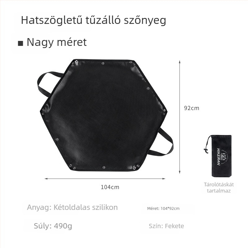 Szilikon tűzálló kemping matrac, magas hőmérséklet-ellenálló, kültéri főzéshez és piknikhez