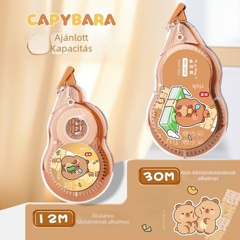 Kapibara nagy kapacitású javítószalag, karikatúra-gradienttel, diákoknak, csendes az általános iskolában