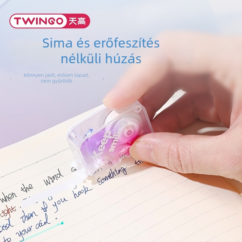 Tiangao B1203 Mini Fordítható Javító Szalag, Gradientszínű, Kompakt Átlátszó – Diákoknak