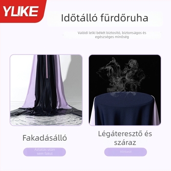 Lányoknak szóló hosszú ujjú, egyrészes fürdőruha professzionális edzésre, őszi–téli melegen tartó, gyógyfürdőkhöz