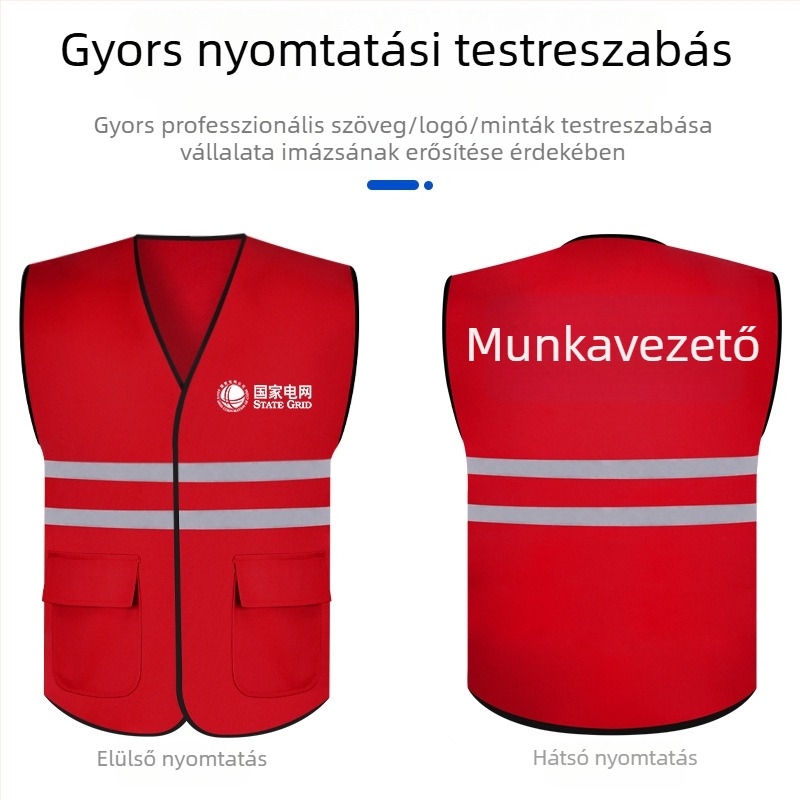 Készleten: 100% pamut anti-sztatikus fényvisszaverő mellény tisztítási dolgozók számára, elektromos kivitelezéshez biztonsági munkaruházat robbanásveszély figyelmeztetéssel