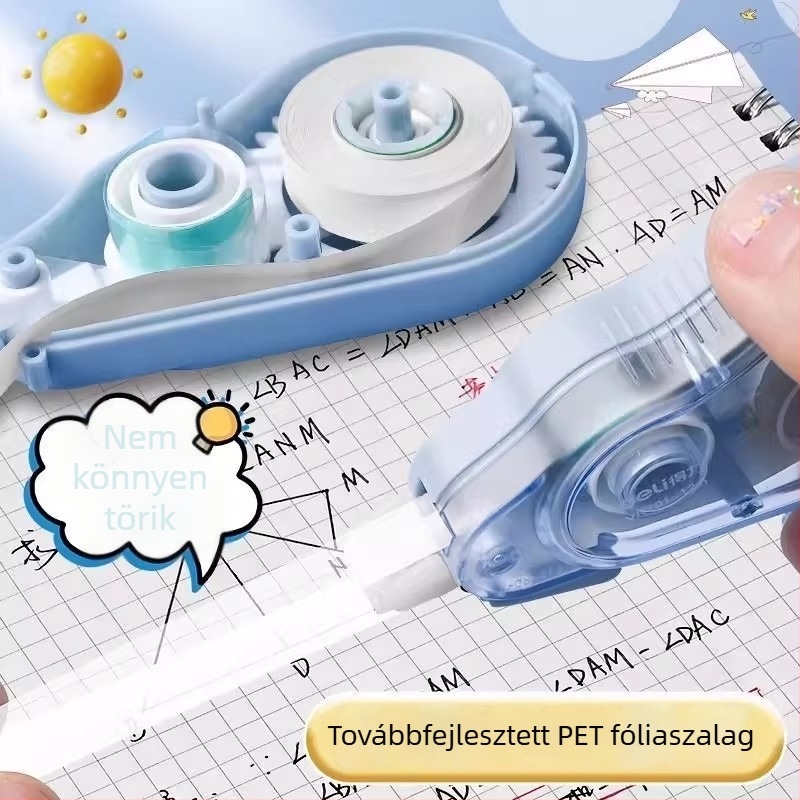 Deli 7 mm-es korrigáló szalag, csendes működésű, diákoknak, nagy kapacitás, sima korrekció
