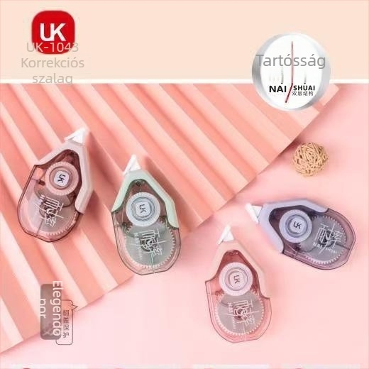 Korrigáló szalag lehajtható fedéllel, ütésálló, nagy kapacitású, diákoknak és irodai használatra