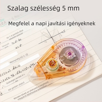 Deli nagykapacitású korrektor-szalag macaron színátmenetes, csendes, diákoknak