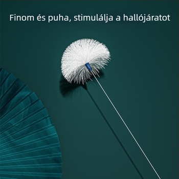 Professzionális fülkanál készlet a fülcsatorna tisztításához és masszírozáshoz, bambusz, világos zöld