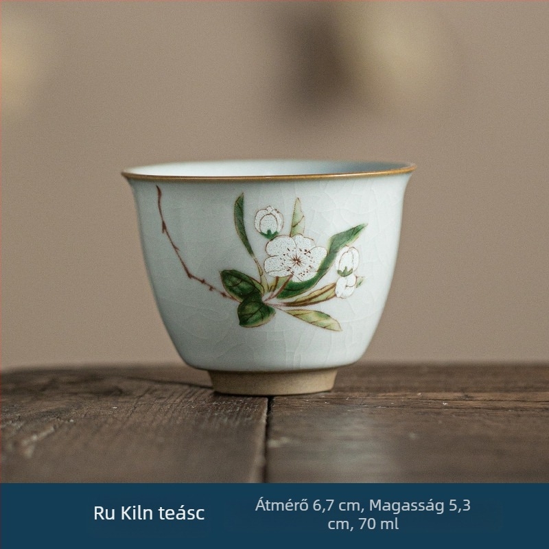 Ru Kiln mesters csésze – kerámia, kis teáscsésze kóstoláshoz, Jian Zhan stílusú egyéni teáscsésze