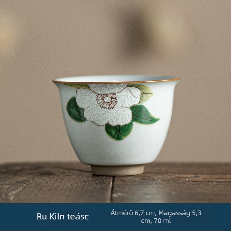 Ru Kiln mesters csésze – kerámia, kis teáscsésze kóstoláshoz, Jian Zhan stílusú egyéni teáscsésze